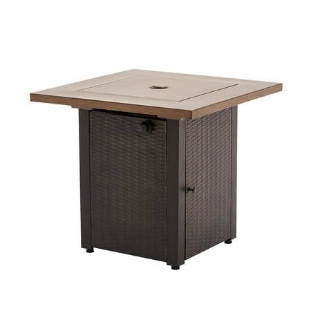 Mainstays Laurel 28 Outdoor Square Gas Fire Pit Walmart Com