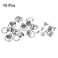 thumbnail image 3 of Unique Bargains 0.47-inch O-Ring Button Stud Rivets Screw Back Screws Rivet Silver Tone 10 Pcs, 3 of 5