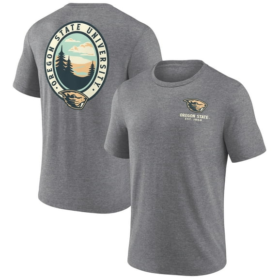 Men's Heather Gray Oregon State Beavers Region Outdoors Tri-Blend T-Shirt