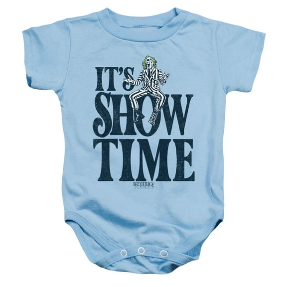 Beetlejuice Showtime Unisex Infant Snap Suit for Baby (6 Months) Light Blue