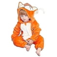 thumbnail image 2 of Baby Animal Costume Winter Autumn Flannel Hooded Romper Cosplay Jumpsuit80cm, 2 of 5
