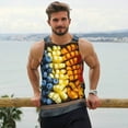 thumbnail image 6 of Pofeuu Halloween Fruit Platter Print Men's Workout Tank Tops Sleeveless Muscle Gym Shirt Quick Dry-3X-Large, 6 of 7