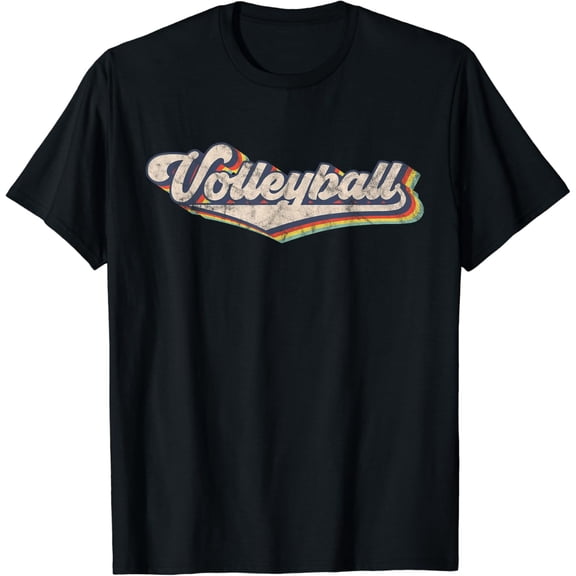 T-SHIRT Volleyball Retro for Girls Women Vintage Volleyball Player T-Shirt mens t shirt,black,women,funny,misfits,men,journey