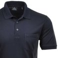 thumbnail image 2 of RAGMAN Polo Hombre - Top, Polo de Punto Suave, Mezcla de Algodón, Bolsillo en el Pecho, Tapeta de Botones, Corto, Color sólido Azul oscuro 8XL (XXXXXXXX-Large), 2 of 3