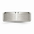 thumbnail image 3 of Grey Titanium Earring Wedding Band Beveled Women'S Comfort, 3 of 6