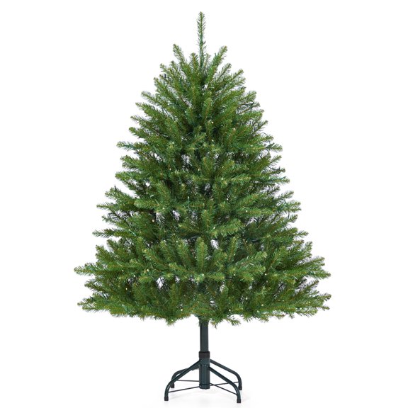 ChaoLink 4.5FT Artificial Christmas Tree with 200 Lights& 8Modes Lights ,PVC Artificial Xmas Tree with 700 Branch Tips&Foldable Stand,Idea for Home, Office, Xmas Holiday Decoration