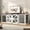 White Brown, variant on Blotout 87" Large Farmhouse Dog Crate TV Stand, Wooden Dog Crate Furniture with with Divider Panel/Sliding Metal Mesh Barn Door, XL-XXL Heavty Duty Dog Crates Furniture for 2 Medium or Large Dogs