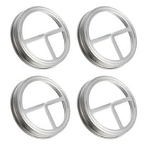 GETAJGHSD Lids For Mason Jars Regular Mouth Stainless Steel 4Pcs