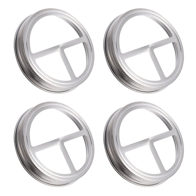 4pcs Toothbrush Cup Lids Rings Mason Jar Lid Bands Household Bottle Cover Rings