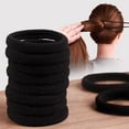 thumbnail image 6 of 200PCS Black Hair Ties for Women & Girls Men . Toddler - Seamless, Thick, No Damage Elastic Hair Bands for Ponytails, Workouts, and Daily Use, Soft Seamless Nylon Hair Ties For Thick & Curly Hair., 6 of 6