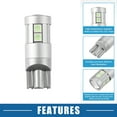 thumbnail image 4 of Unique Bargains T10 194 168 W5W 2825 3030 9SMD Car Interior Lights LED Bulbs Aluminum Alloy Blue Light 2 Pcs, 4 of 6
