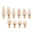 thumbnail image 4 of 10 piezas de de madera sin terminar, Mini es de madera, en miniatura liso en blanco para manualidades DIY, juguetes de dibujo,, 4 of 9