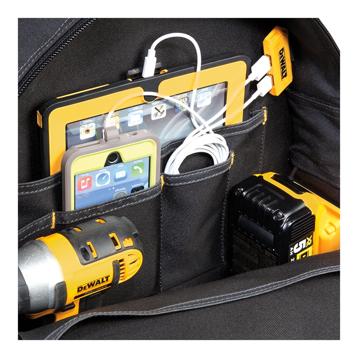 CLC DGCL33 DEWALT&reg; 33 Pocket Lighted USB Charger DGCL33 DEWALT&reg; Pocket Lighted USB Charger Backpack - Walmart.com