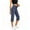 Navy, variant on Vivianyo HD Women's Elastic Waist Straight Leg Capri Jeans, Daily Casual High Waist Denim Capris for Women, With Pull On Waist and Front Pockets, Women's Black, Sizes S-2XL