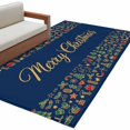 thumbnail image 6 of Christmas Area Rug 3x5 Washable Rug Non Slip Modern Winter Xmas Trees Gifts Navy Blue Large Area Rug Indoor Floor Carpet for Entryway Bedroom Kitchen Living Room Home Office Dining Room Nursery, 6 of 8