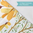 thumbnail image 2 of Floral Shower Curtain, Yellow Floral Shower Curtain, Shower Curtain Set with 12 Hooks, Decorative Colorful Flowers Blue Leaves Bathroom Accessories, Machine Washable, 72" W X 84" H, 2 of 6