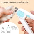thumbnail image 4 of Lovely Caves LED Light Cat Nail Clipper with Nail File, Large, Blue, 4 of 5