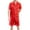Red, variant on FAHXNVB Men Satin Silk Pajamas Sets Short Sleeve Button-Down PJs and Shorts Sleepwear Sets Two-Pieces Loungewear with Pockets