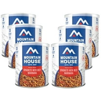 Mountain House Freeze-Dried Spaghetti with Beef Marinara #10 Can – 6-Pack | Fully Cooked Emergency Survival Food | 7 Servings/ Can | Camping & Hiking Ready | 30-Year Shelf Life | Made in USA