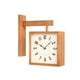 thumbnail image 2 of Reloj de pared de esquina, sencillo y resistente, para decoración del hogar, decorativo, reloj de doble cara para el hogar, dormitorio, comedor. marrón claro, 2 of 5