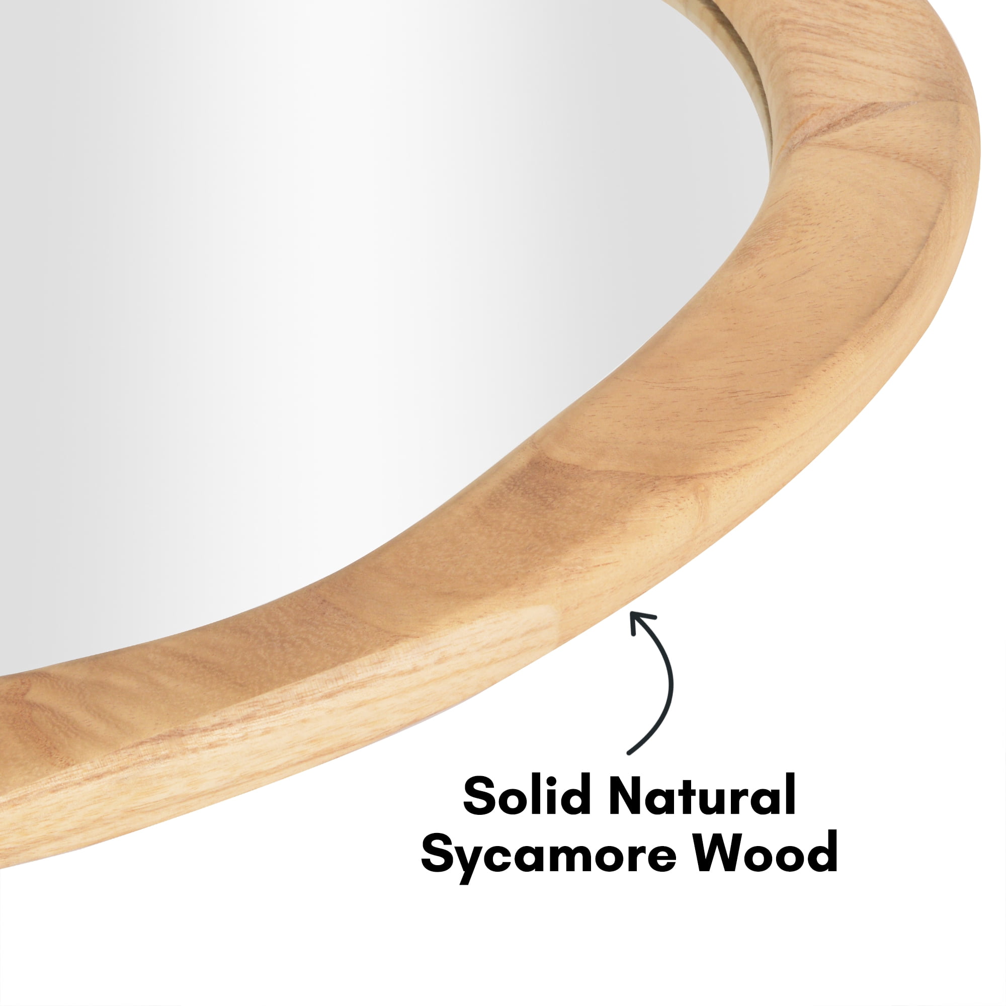 Americanflat 20 x 40 Organic Shaped Wood Mirror