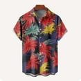 thumbnail image 4 of DJDLJWCJ Hawaiian Shirt for Men Oversized, Floral Print polo T Shirts Short Sleeve polo Shirts for Men Summer Beach Shirts Multicolor S, 4 of 4