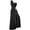 Black, variant on Angel-fashions Women's One Shoulder Sparkly Sequin Beading Crystal Split Pleated Dress Sleeveless Sweetheart Mermaid Formal Evening Party Gown Banquet Outfits Little Black Dress Large