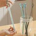 thumbnail image 4 of Silicone Straw Cleaner Brush,2 Pack Reusable Extra Long Straw Brush,2025 New Extra Long Soft Silicone Brush Tool Pipe Brushs,Straw Cleaning Brush with Non-Slip Handle for Tumbler,Glass Straws, 4 of 9