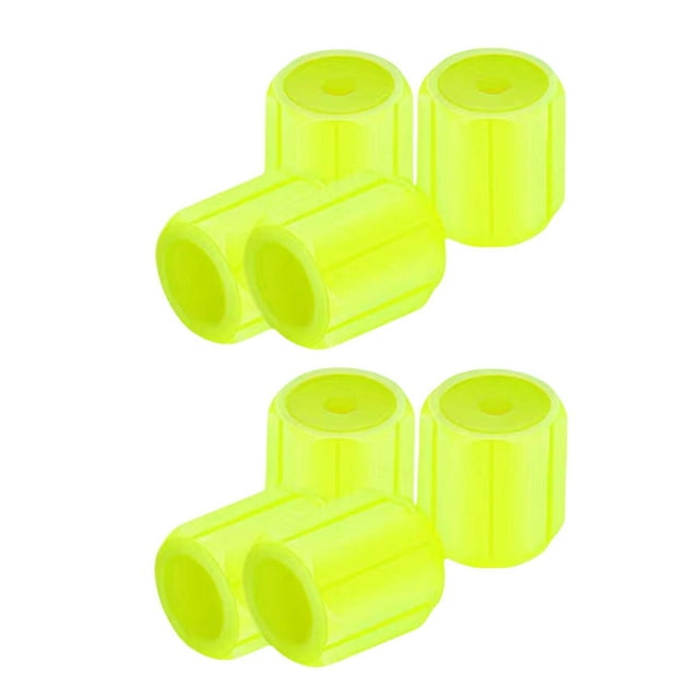 8 tapones universales para válvulas de neumáticos de coche, luminosos, para coches, camiones y SUV. amarillo
