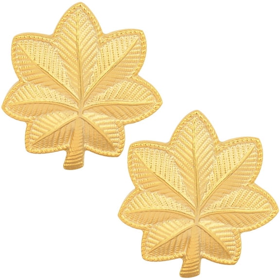 Metal US Army Major O-4 Rank Insignia 22K Gold Plated - Sold as Pair