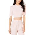 thumbnail image 2 of Leyden Womens Crop Basic T-Shirt, Pink, X-Small, 2 of 2