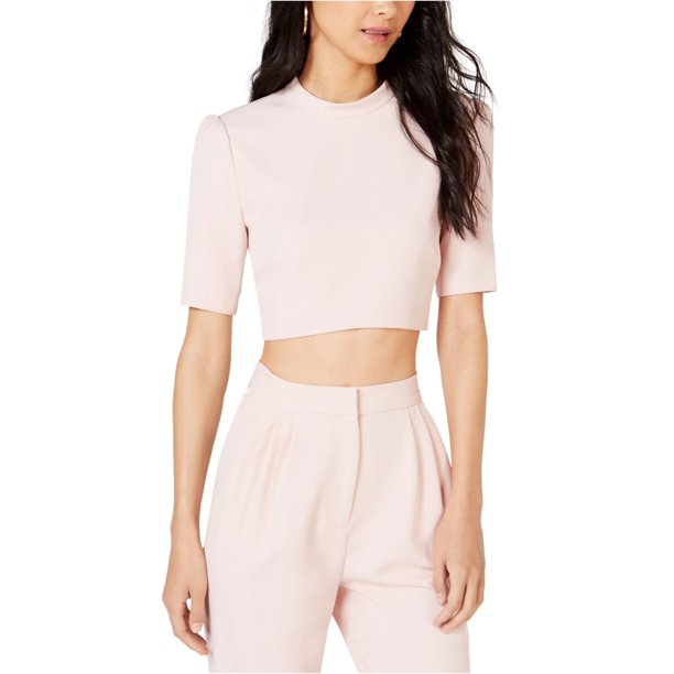 Camiseta básica corta para mujer Leyden, rosa, mediana