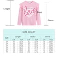 thumbnail image 4 of Little Hand Valentine Baby Tee Girls Cotton Pink Love Heart Pattern Girls Shirts 4T 2Pcs, 4 of 7
