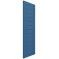 thumbnail image 2 of Ekena Millwork 15"W x 35"H True Fit PVC Horizontal Slat Framed Modern Style Fixed Mount Shutters, Sojourn Blue (Per Pair - Hardware Not Included), 2 of 9