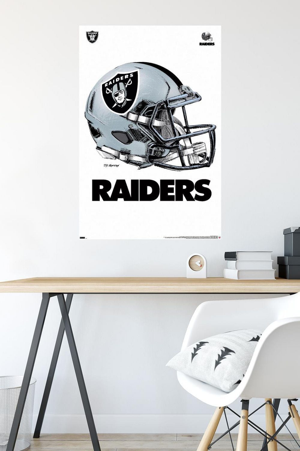 NFL Las Vegas Raiders - Drip Helmet 20 Wall Poster, 22.375" x 34" Framed