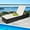 Black, variant on SEGMART 3 Pieces Outdoor Rattan Wicker Lounge Chairs Set, Adjustable Reclining Backrest Lounger Chairs and Table, Modern Rattan Chaise Chairs with Table & Cushions, Pool, Yard, Deck Beige