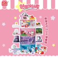 thumbnail image 2 of Kawaii Sanrio Hello Kitty Kuromi My Melody Cinnamonroll apilado apartamento casa de juegos juguete de dibujos animados Diy Street View Town decorativo, 2 of 4