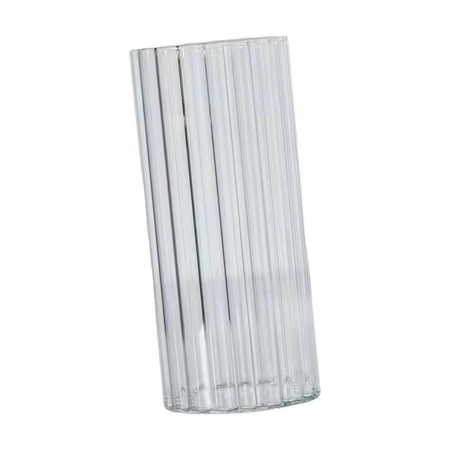 GUOOL Glass Flower Vase Aesthetic Dried Flower Container Table Centerpiece Glass Vases 9cmx20cm