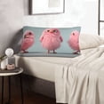 thumbnail image 6 of Balery Adorable Pink Fluffy Birds Bedding Queen Pillow Cases - Envelope Closure - Soft Brushed Microfiber Fabric - Shrinkage and Fade Resistant Pillow Cases-14"x20", 6 of 6