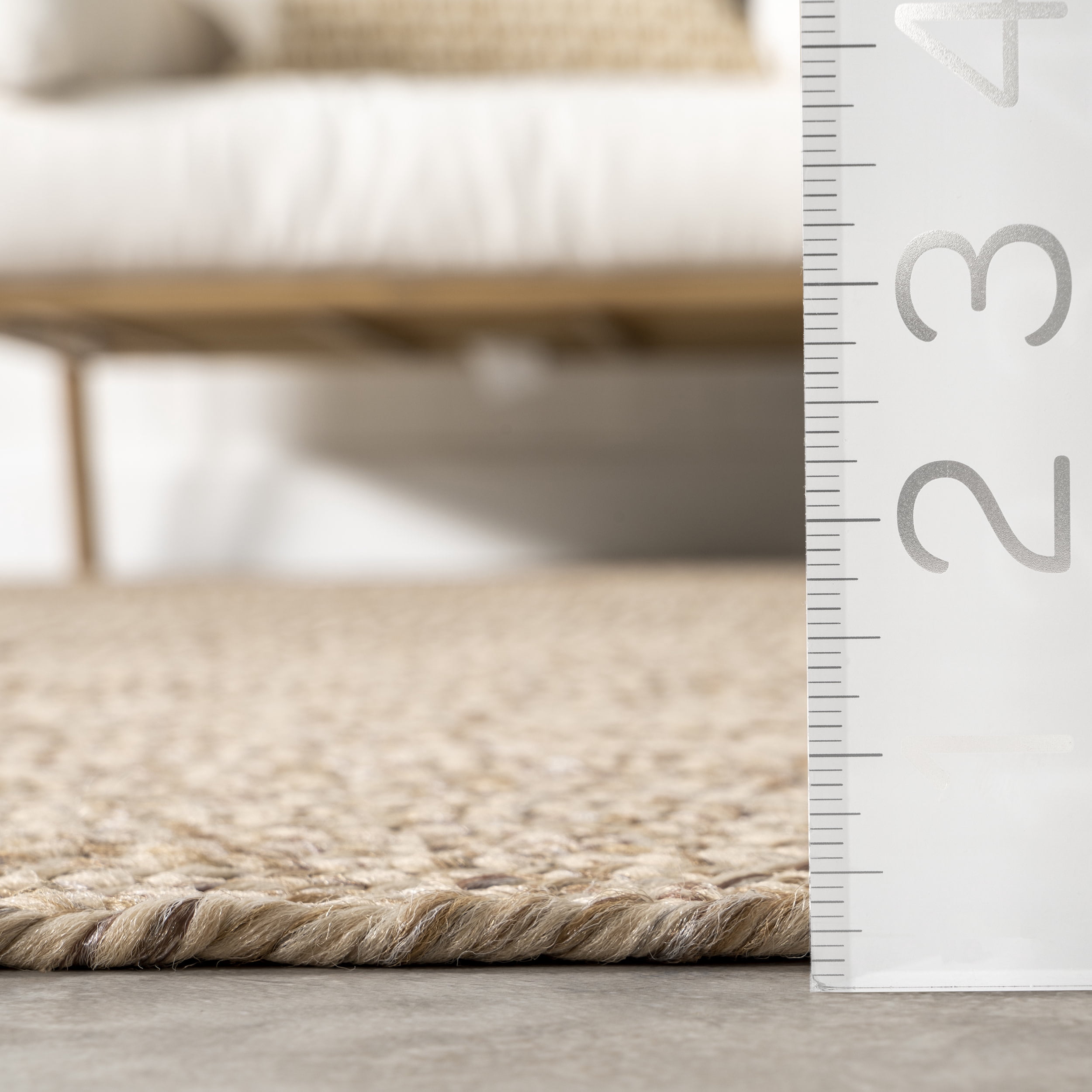 nuLOOM Wynn Braided Indoor/Outdoor Tan 6' x 9' Casual Area Rug