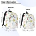 thumbnail image 3 of Picia Wildflowers Printed Canvas Daypack - Stylish and Durable Vintage Compact Backpack - Class, Work, Travel, or Laptop Bookbag,Organized Compartments-Medium, 3 of 6