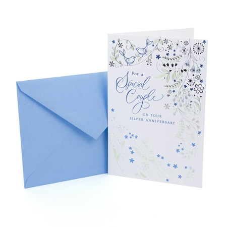 Hallmark 25th Anniversary Greeting Card (Silver Wedding (Best Wedding Anniversary Greetings)