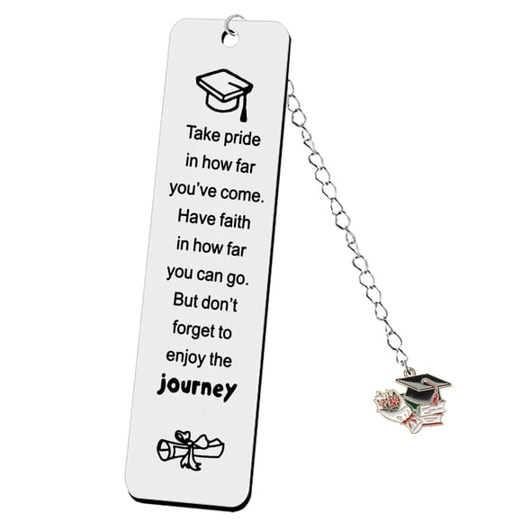 WMQPNNS New Trending Stainless Steel Bookmark with Meaningful Words for Self Family Friend Book Lover (with Pendant) Todays Deals Clearance Sale