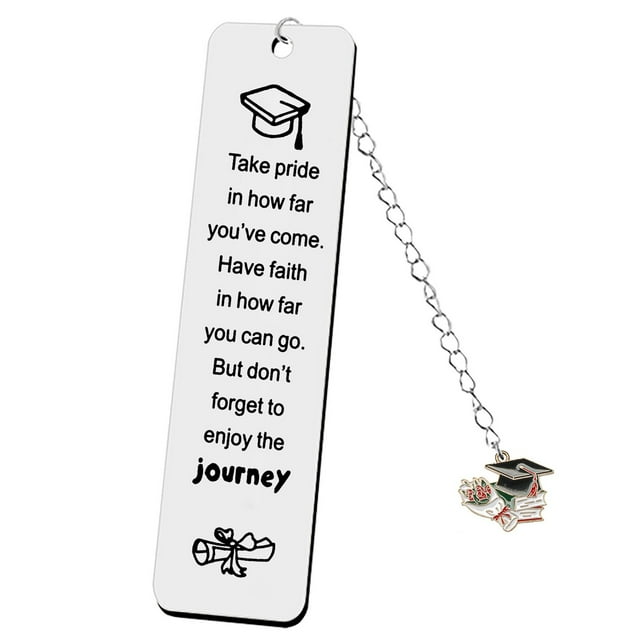 Stainless Steel Bookmark with Meaningful Words and Pendant - A Thoughtful Gift for Book Lovers