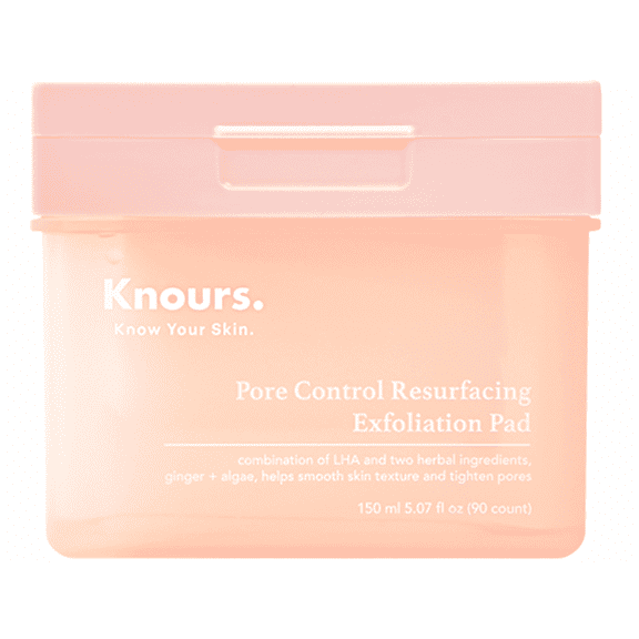 Knours. Pore Control Resurfacing Exfoliation Pad 175 ml 5.9 fl.oz. (90 count) Pink