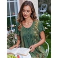 thumbnail image 2 of Ekouaer 2 Pack House Dresses for Women with Pockets Short Sleeve Moomoo Nightgown Plus Size Mumu Dress Floral Lounge Dress, 2 of 6
