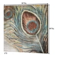 thumbnail image 3 of Peacock Feather Canvas Wall Art Multi Cool, 3 of 5
