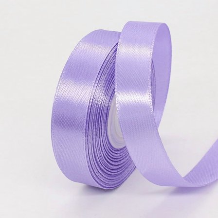 1.5cm*22m light purple color Satin Ribbon, Solid Fabric Ribbon Roll for Flower Bouquets,Wedding, Handmade Crafts,Gift Wrap Ribbons