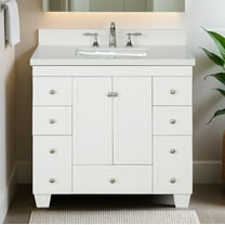 Lavanti Depos Solidwood 36-inch Bathroom Vanity with Sink - Stylish White