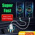 thumbnail image 2 of 120/240W Digital Display Super Fast Charging Car Charger υу 2USB US, 2 of 3